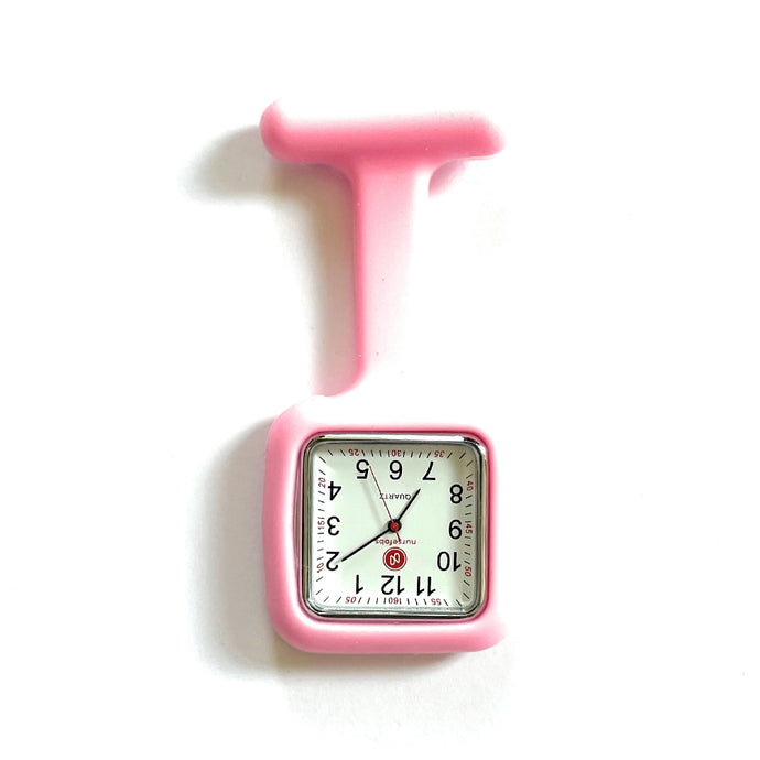 Pink Square Fob Watch