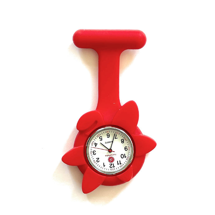 Red Flower Power Fob Watch