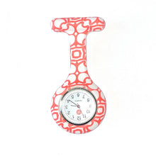 Load image into Gallery viewer, red mosaic nurse fob watch