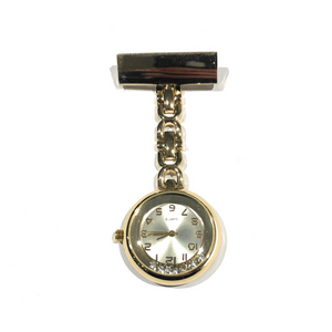 bejewelled gold metal fob watch
