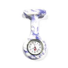 Load image into Gallery viewer, blue thistle nurses fob watch front