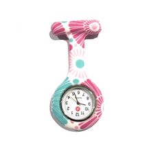 Load image into Gallery viewer, coral colours nurses fob watch front