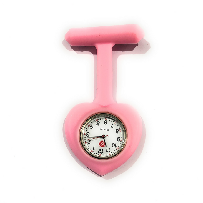 heart shaped pink fob watch